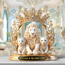 Load image into Gallery viewer, &quot;Best Dad in the Pride Lands&quot; - Personalized Acrylic Plaque for Dads, Grandpas, and More Shaped Plaques PopCulturePrints
