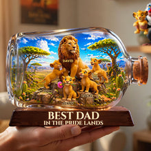 Load image into Gallery viewer, “The Best Dad In Pride Lands” - Personalized Acrylic Plaque - Unique Gift for Dad, Grandpa, and Father Figures Shaped Plaques PopCulturePrints
