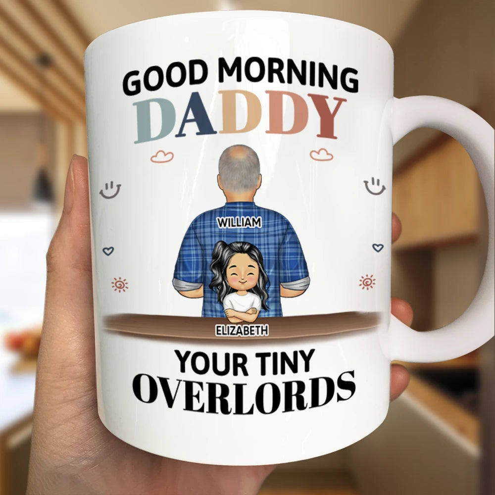 Good Morning Your Tiny Overlord - Personalized Mug for Grandpa Mug PopCulturePrints