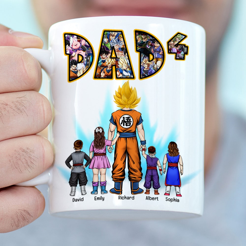 Personalized Anime Dad Coffee Mug - Custom Gift for Dad Coffee Mug PopCulturePrints