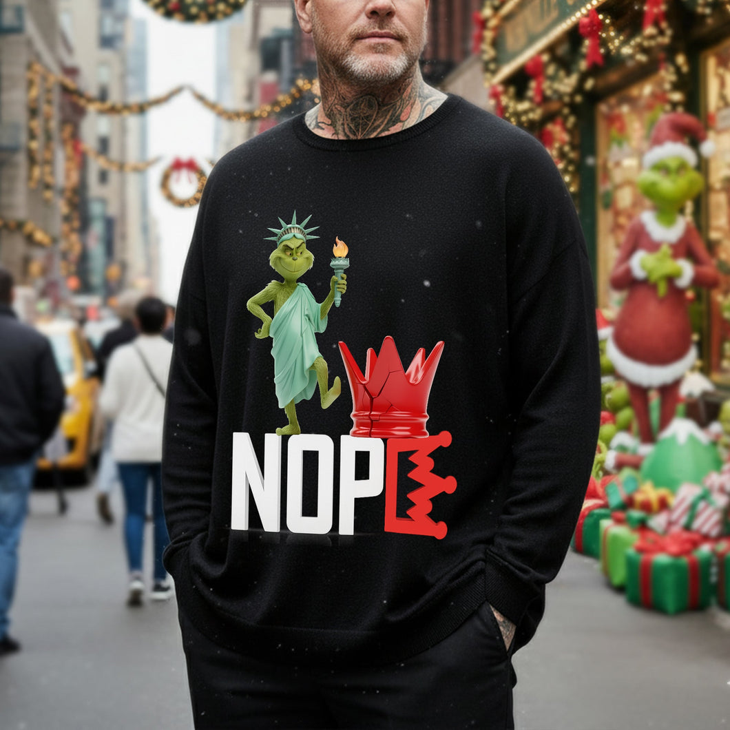Nope Green Monster Freedom Shirt - Customizable Gifts for Christmas Enthusiasts Shirts PopCulturePrints