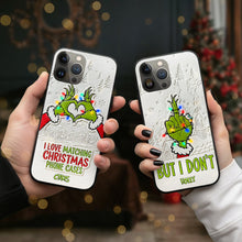 Load image into Gallery viewer, “I Love Matching Christmas Phone Cases” - Funny Green Couple Phone Case, Personalize for Couples and Friends Phone Case PopCulturePrints
