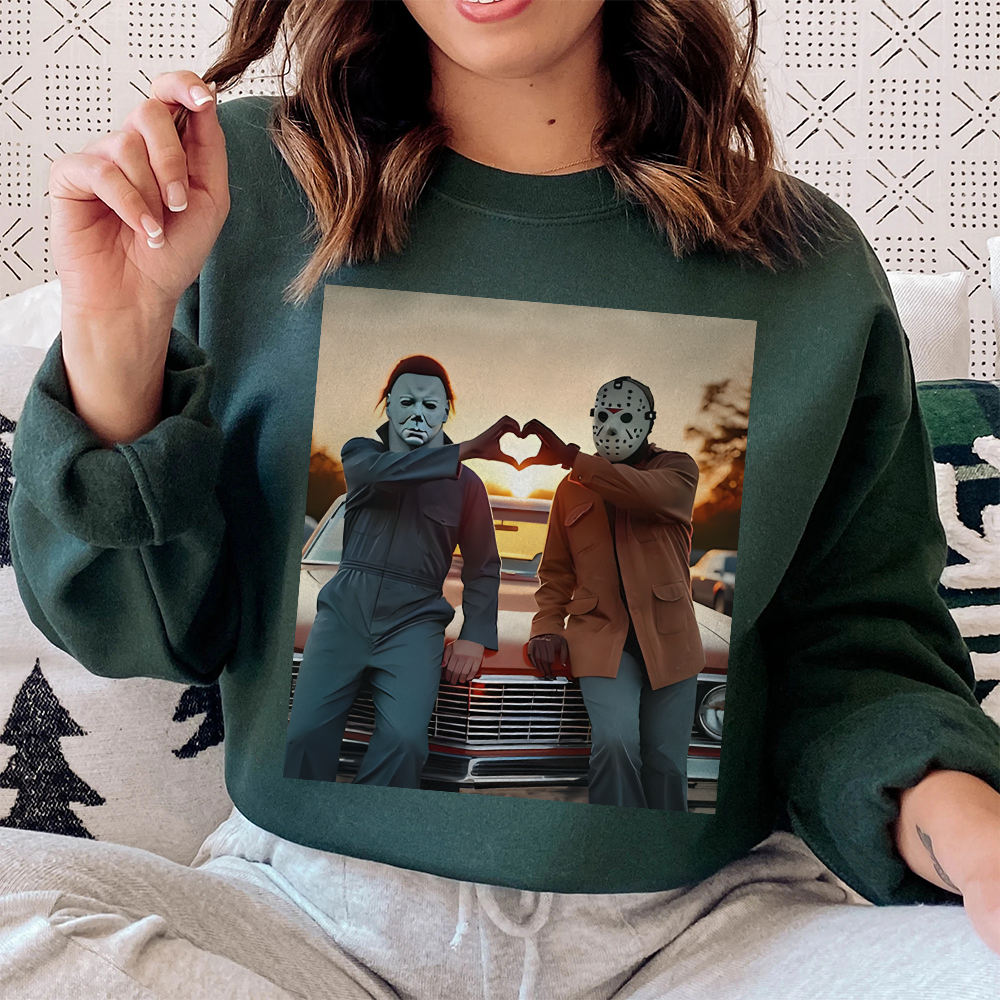 Classic Horror Icons Christmas Sweater Shirts PopCulturePrints