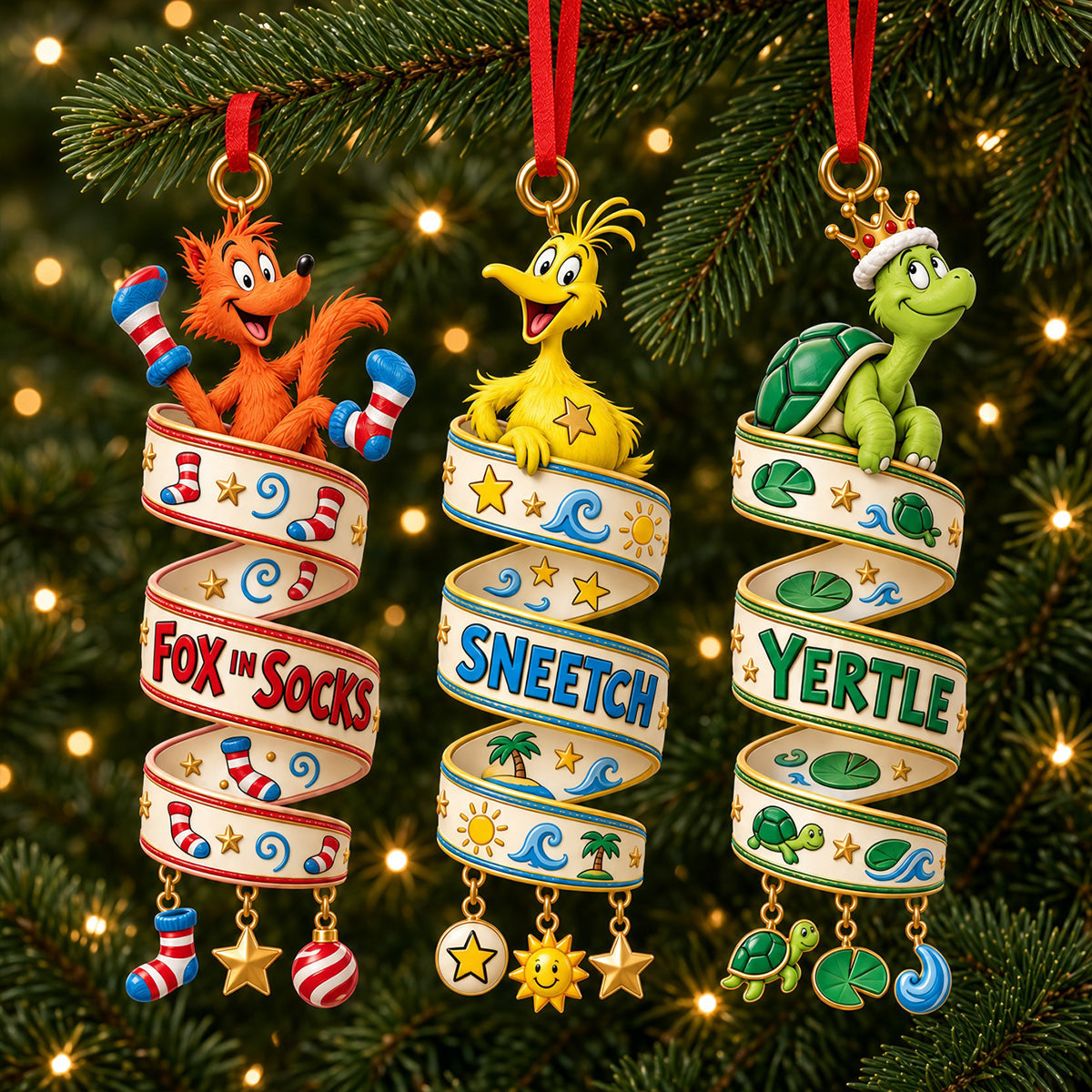Iconic Book Characters Christmas Ornament - Personalized Gifts For Book Lovers 02padh101026 Ornament PopCulturePrints