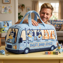 Load image into Gallery viewer, "Best Dad Ever" - Personalized Puppy Family Duffle Bag - Perfect Gift for Dad, Grandpa, and more Quilted Duffle Bag PopCulturePrints
