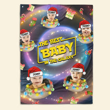 Load image into Gallery viewer, Personalized Galaxy Baby Fleece Blanket Blanket PopCulturePrints
