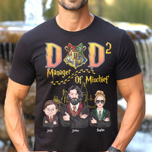 Load image into Gallery viewer, Personalized Manager of Mischief Dad T-Shirt
