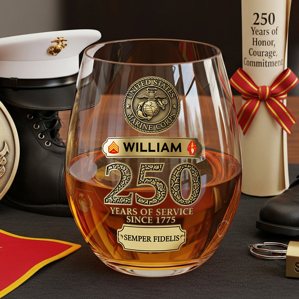 “Honoring Valor, Celebrating Legacy” - Military 250th Anniversary Glass Egg Cup Personalized Gift for Veterans Glass Egg Cup PopCulturePrints