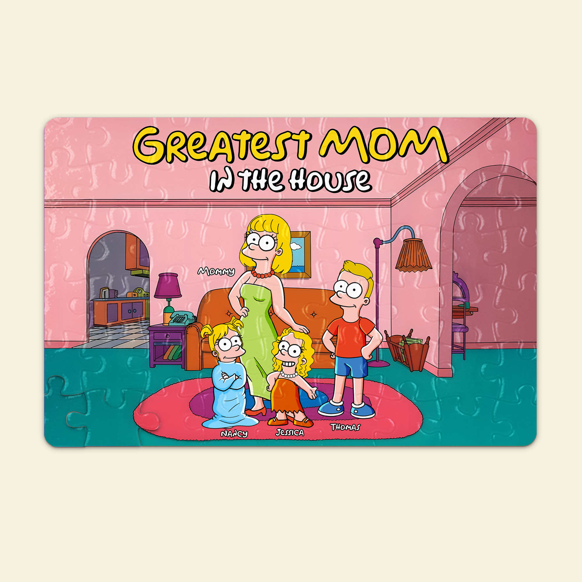 "Greatest Mom in the House" - Personalized Jigsaw Puzzle for Mom, Grandma & Special Women Jigsaw Puzzles PopCulturePrints