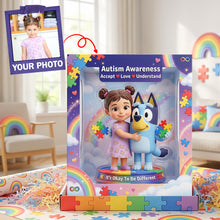 Load image into Gallery viewer, Accept, Love, Understand - Custom Photo Acrylic Plaque for Autism Awareness Shaped Plaques PopCulturePrints
