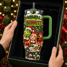 Load image into Gallery viewer, "Spread Holiday Cheer with a Smile!" - Cute Holiday Mischief Tumbler - Personalized Christmas Gift for Family, Friends, Kids, and Everyone Tumbler Cup PopCulturePrints

