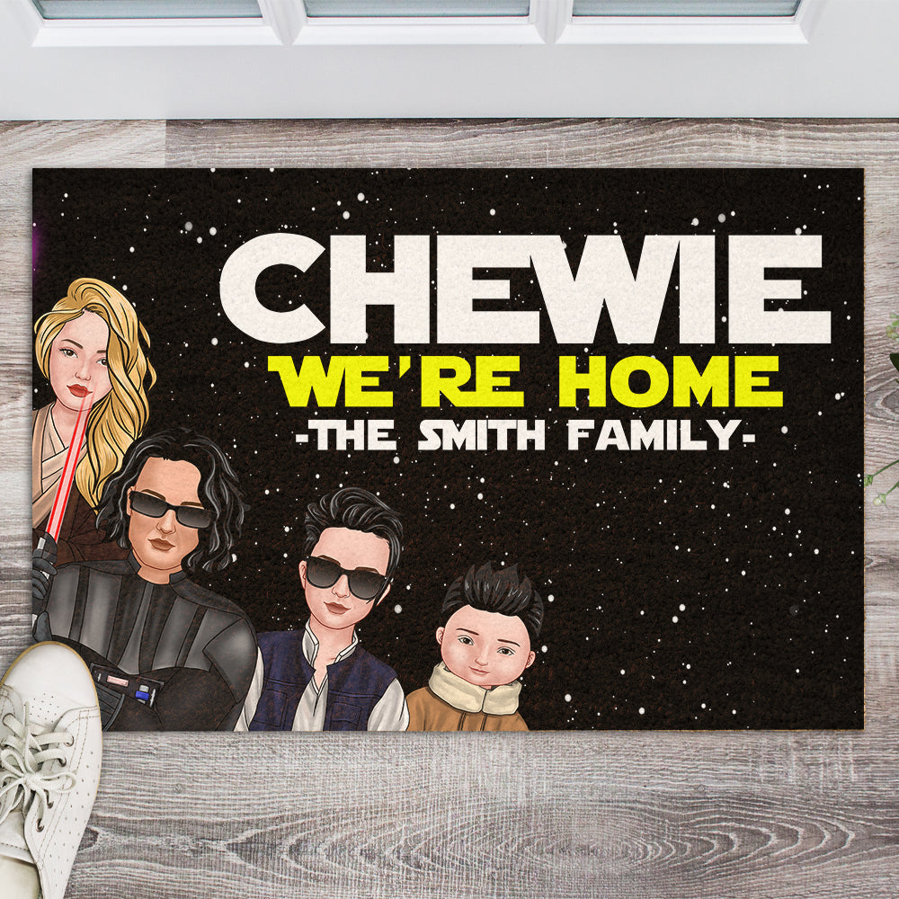 Personalized Star-Themed Family Welcome Mat Doormat PopCulturePrints
