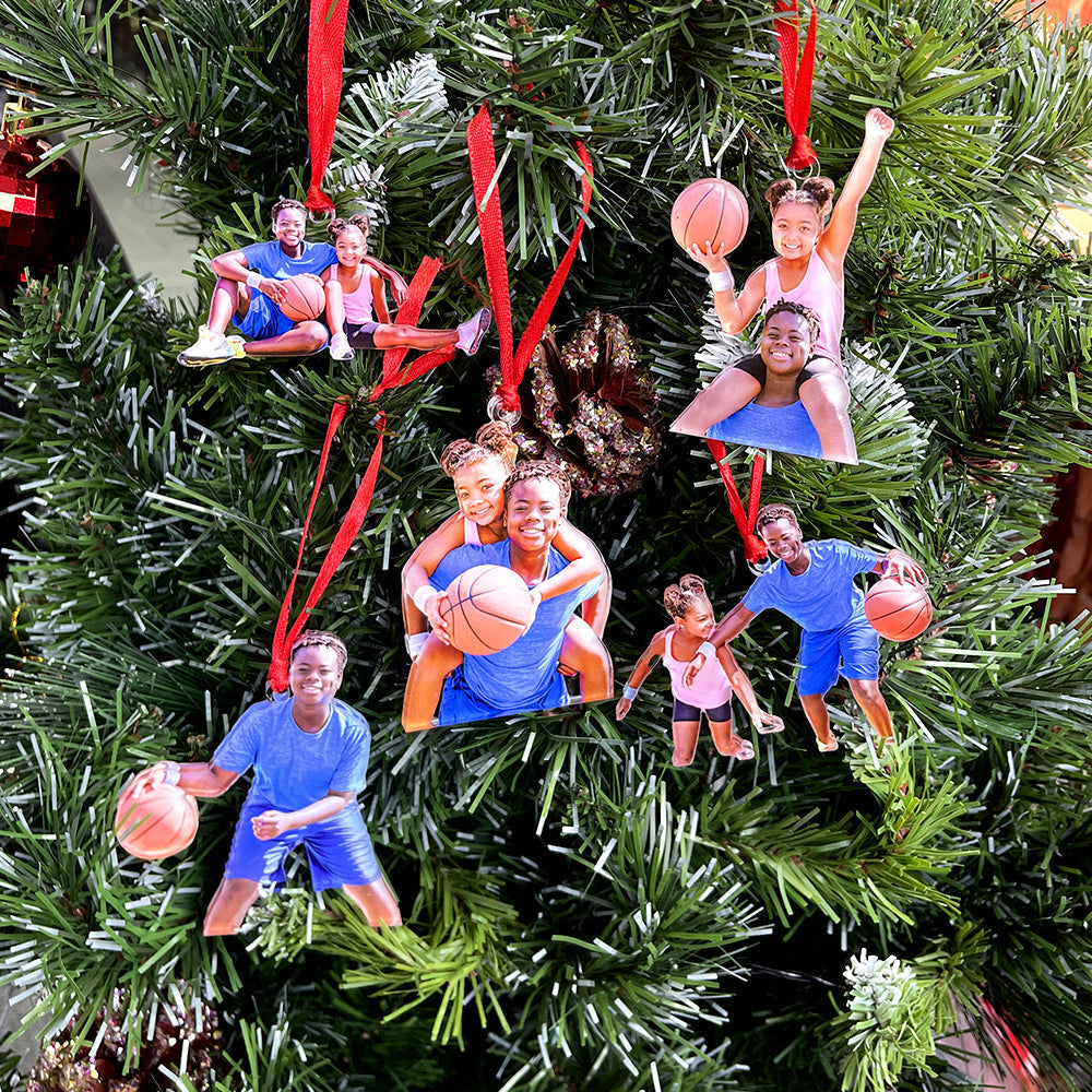 Personalized Basketball Player Christmas Ornament