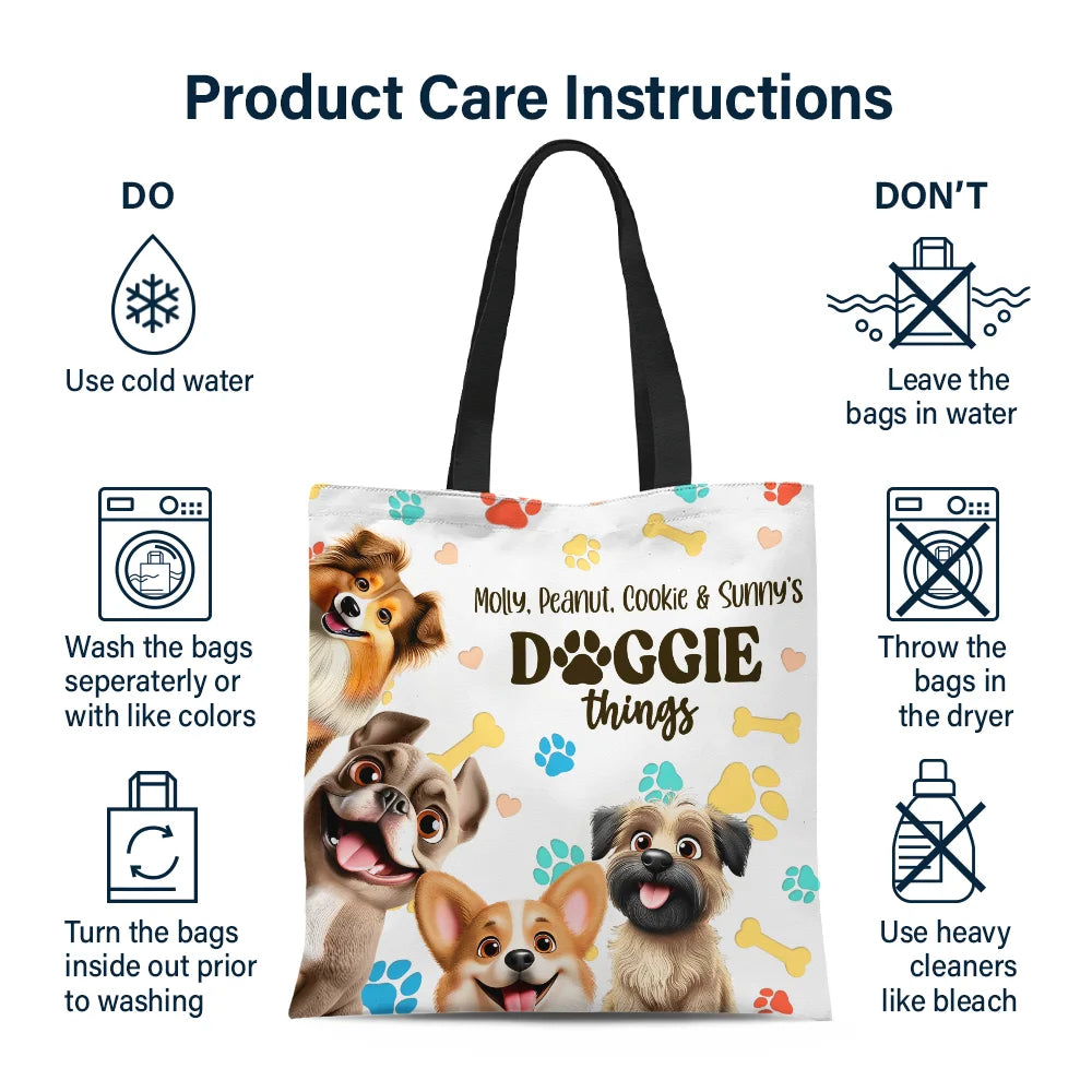 Delightful Pup Joy - Personalized Zippered Canvas Bag for Dog Lovers Zippered Canvas Bag PopCulturePrints