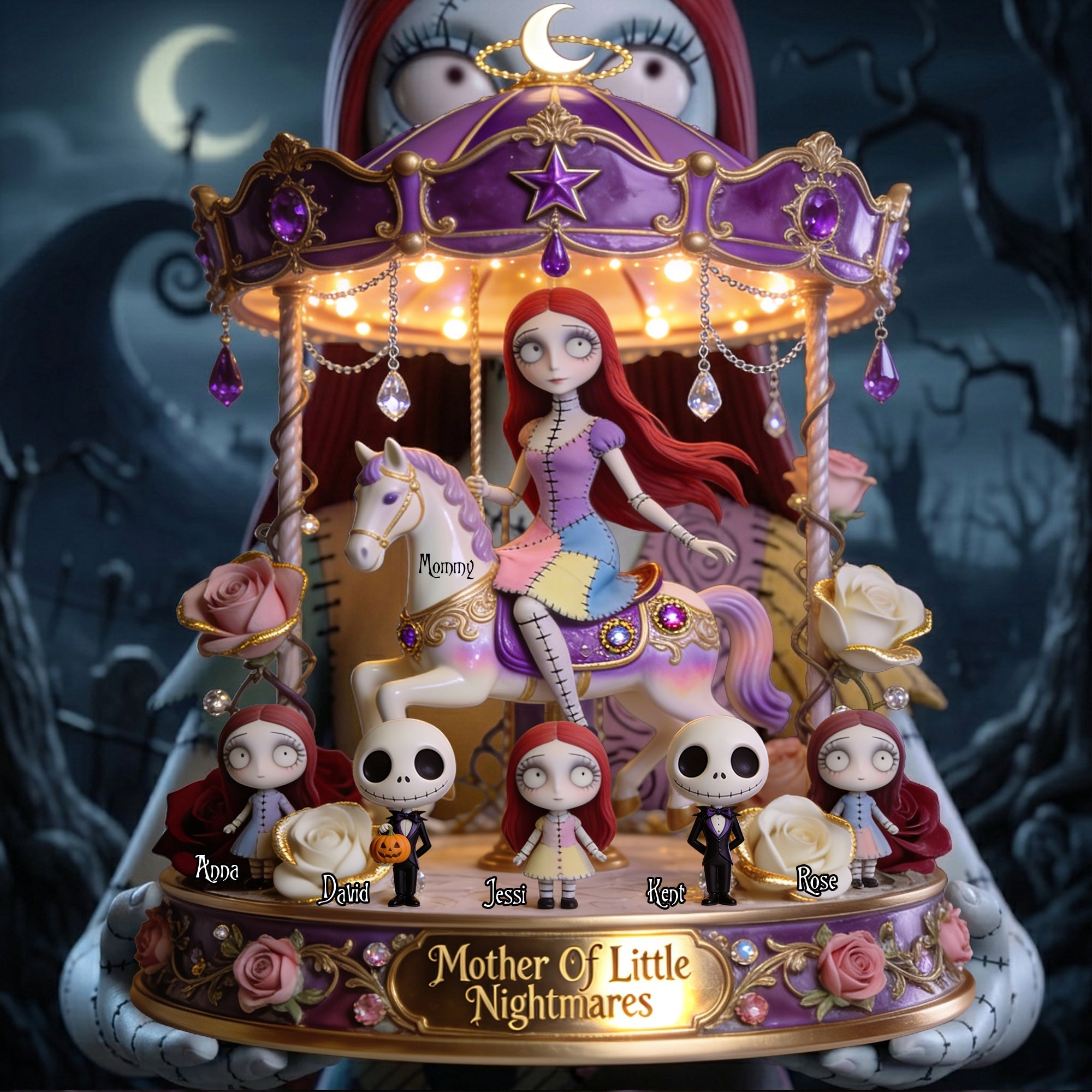 "Embrace the Darkness: A Unique Fairy Tale Experience - Dark Fairytale Mom Acrylic Plaque, Personalized Gift for Mom, Grandma, and More!" Shaped Plaques PopCulturePrints