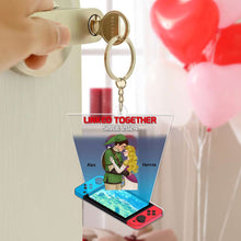 Load image into Gallery viewer, Linked Together Personalized Couple Keychain | Unique Valentine&#39;s Day Gifts Keychains PopCulturePrints
