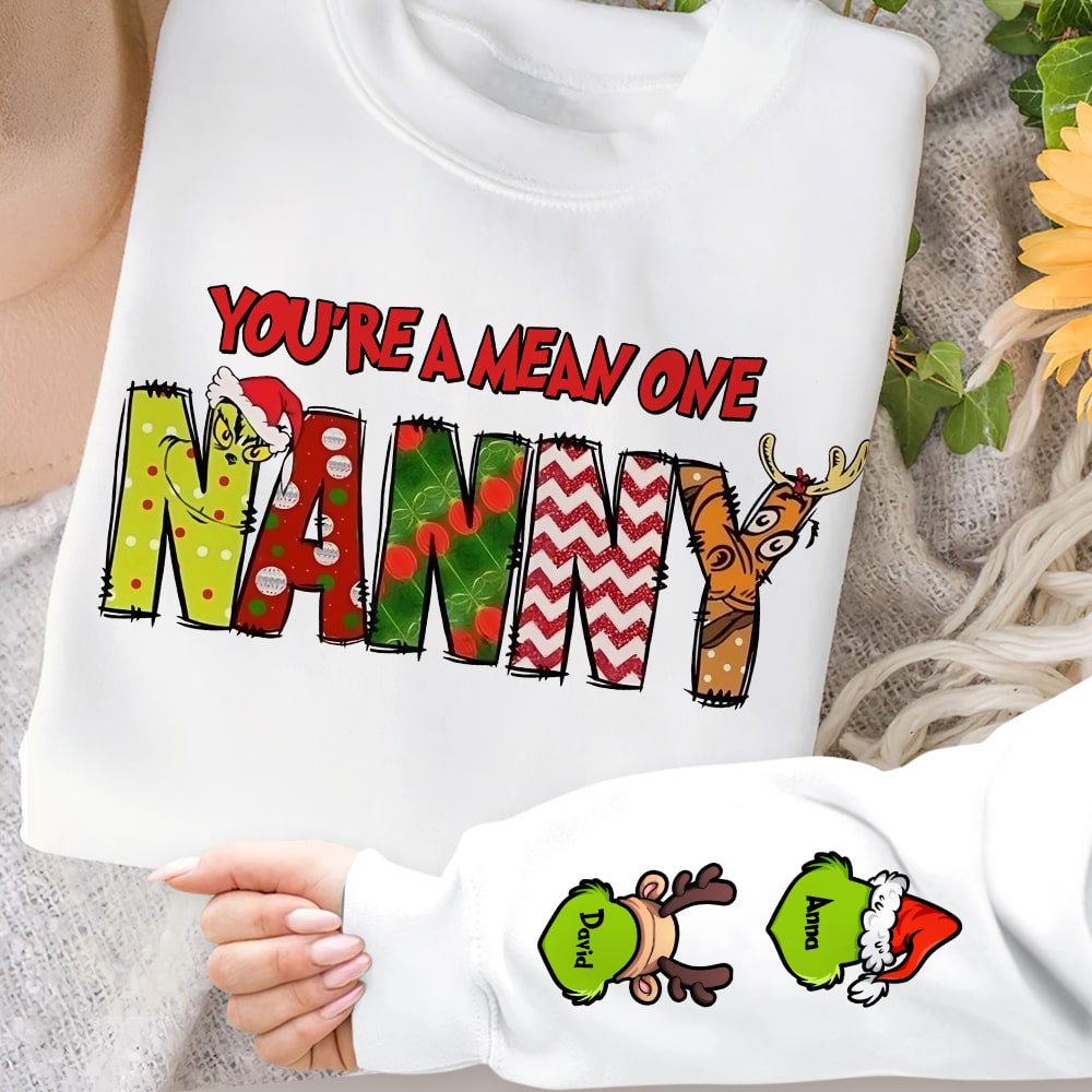 Personalized Christmas Nanny Shirt - Fun & Festive Gift AOP Products PopCulturePrints