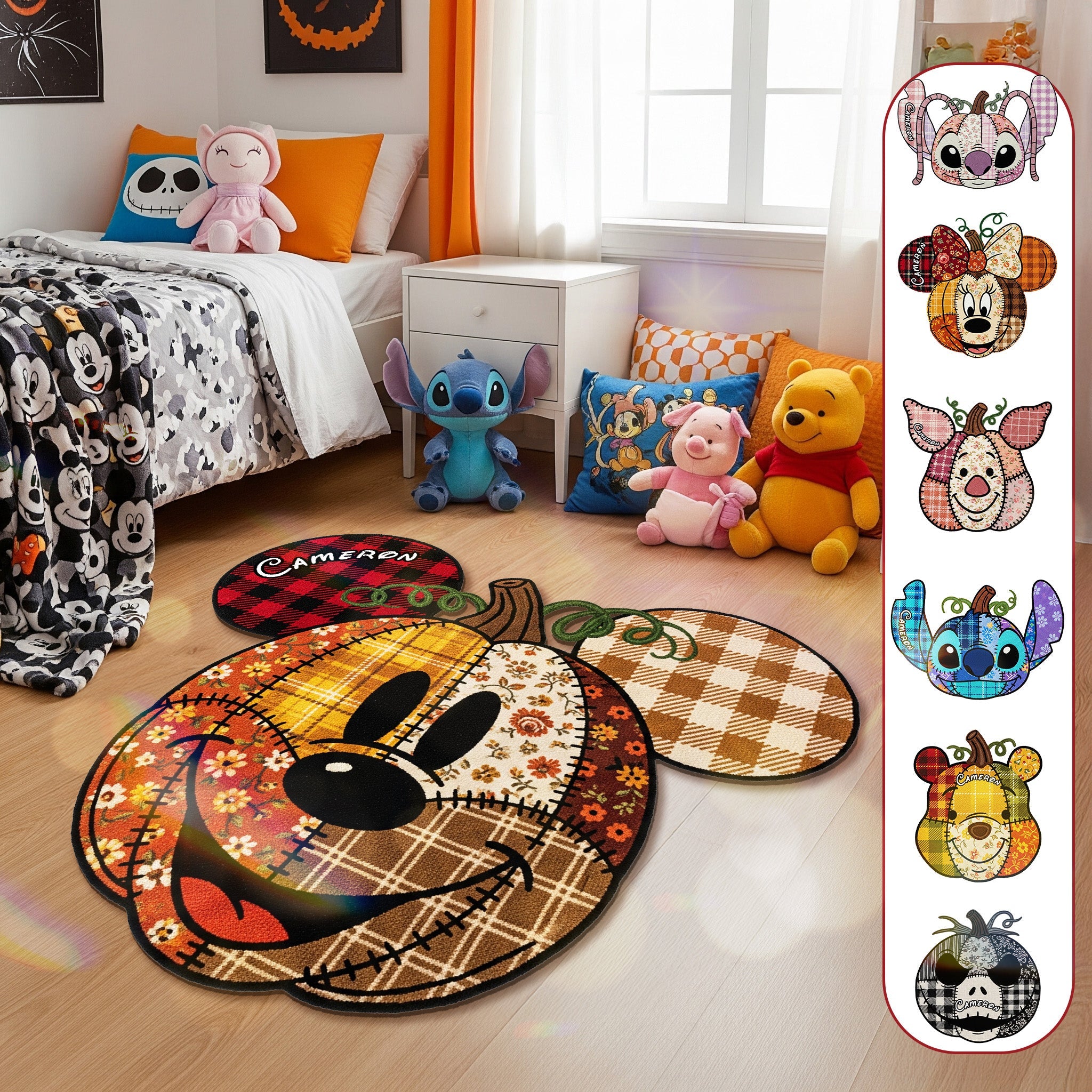 “Spooktacular Welcome!” – Pumpkin Halloween Custom Shape Doormat - Personalized Gift for Halloween Lovers, Kids, and Friends Doormat PopCulturePrints