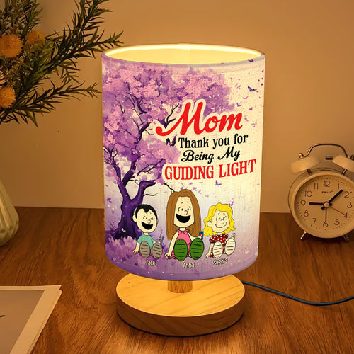 Mom, Thank You for Being My Guiding Light - Personalized Table Lamp Gift for Mom, Grandma Table Lamp PopCulturePrints