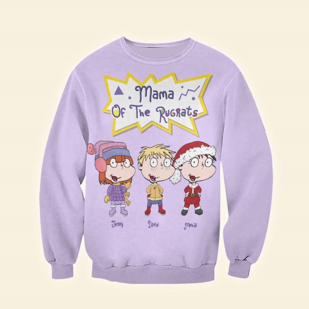 Customizable Christmas Sweatshirt for Mom - Rugrats Theme