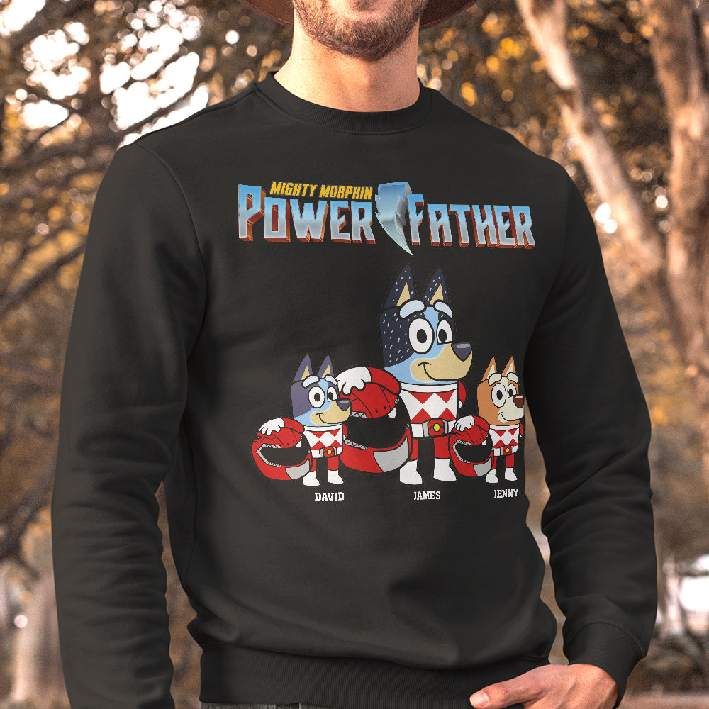 Mighty Morphin Power Father Personalized T-Shirt