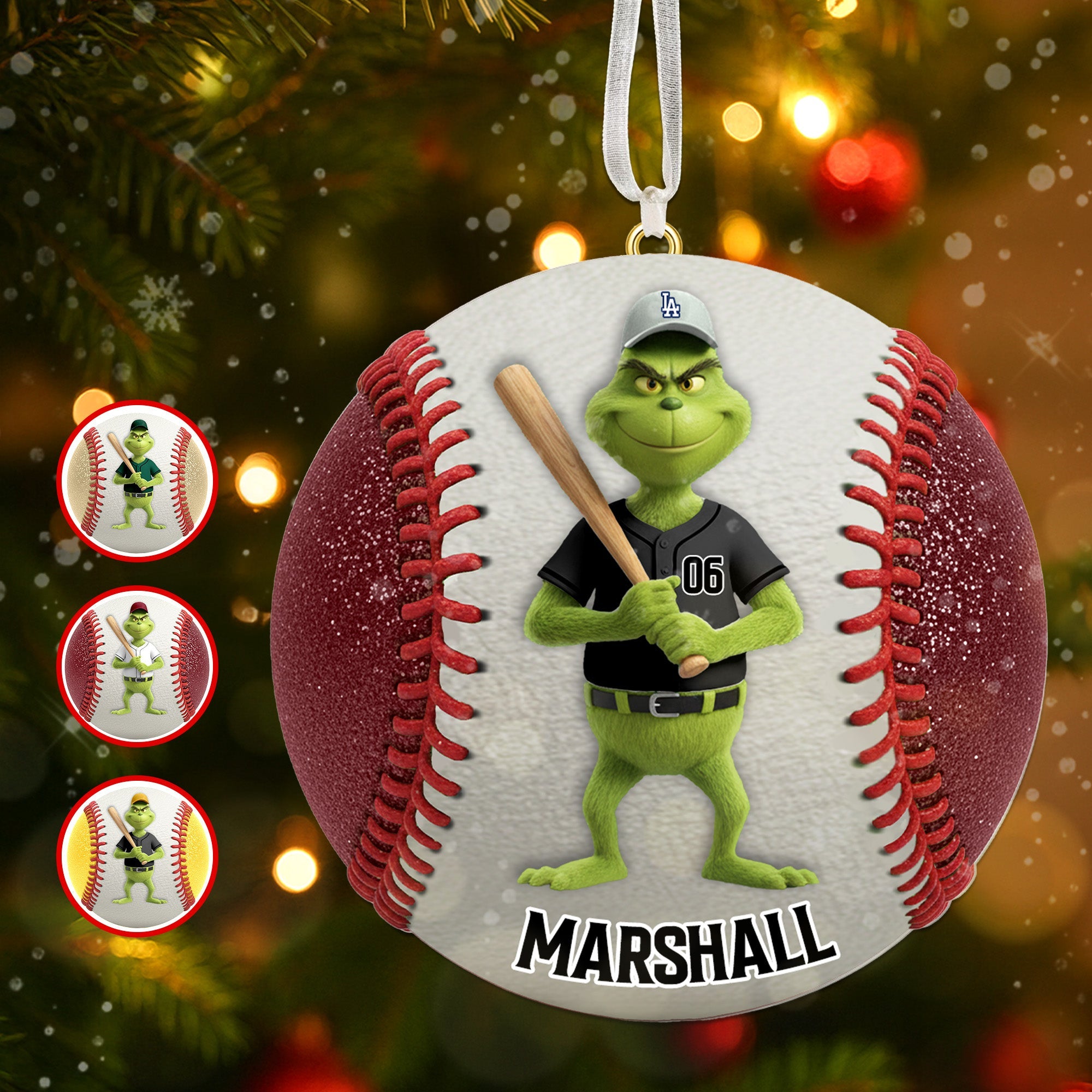 “Hit a Home Run with Your Holidays!” - Personalized Softball Ornament - Gift for Sports Lovers Ornament PopCulturePrints