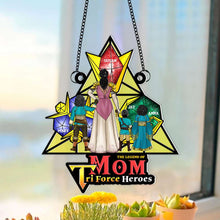 Load image into Gallery viewer, “The Legend of Mom - A Tribute to Heroes” - Personalized Window Hanging Suncatcher Ornament - Gift for Moms, Grandmas, and More! Ornament PopCulturePrints
