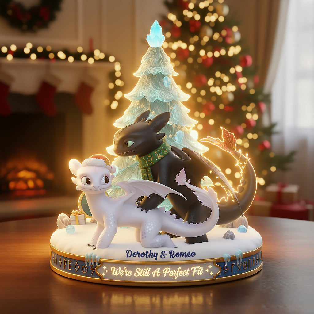 A Perfect Fit Couple Acrylic Light Box - Personalized Gifts For Couples Light Box PopCulturePrints