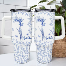 Load image into Gallery viewer, Bloom Where You&#39;re Planted - Personalized 40oz Tumbler with Straw Tumbler PopCulturePrints
