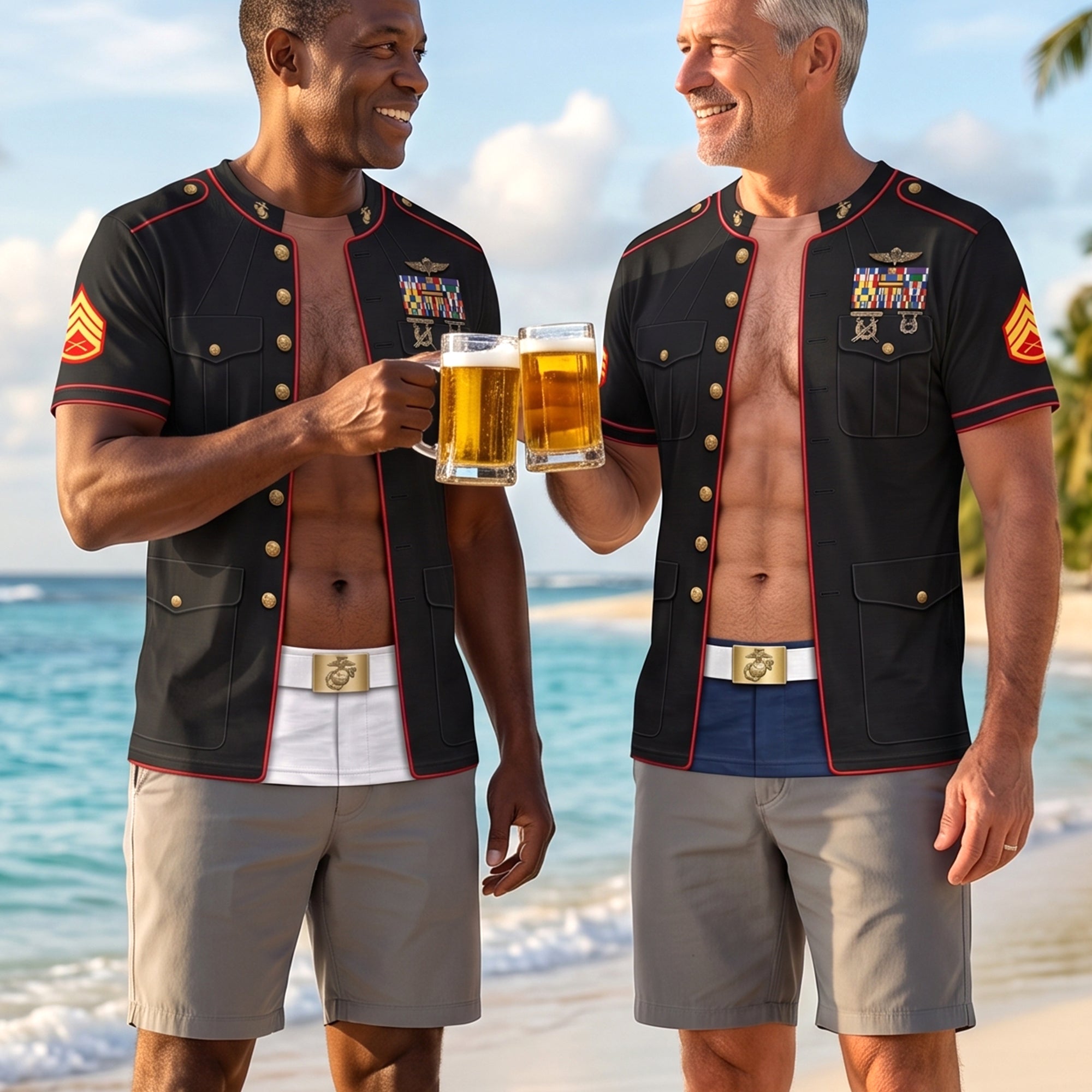 Celebrate Your Service With Humor! Hilarious Vacation Military Uniform 3D Shirt - Personalized Gifts for Veterans
