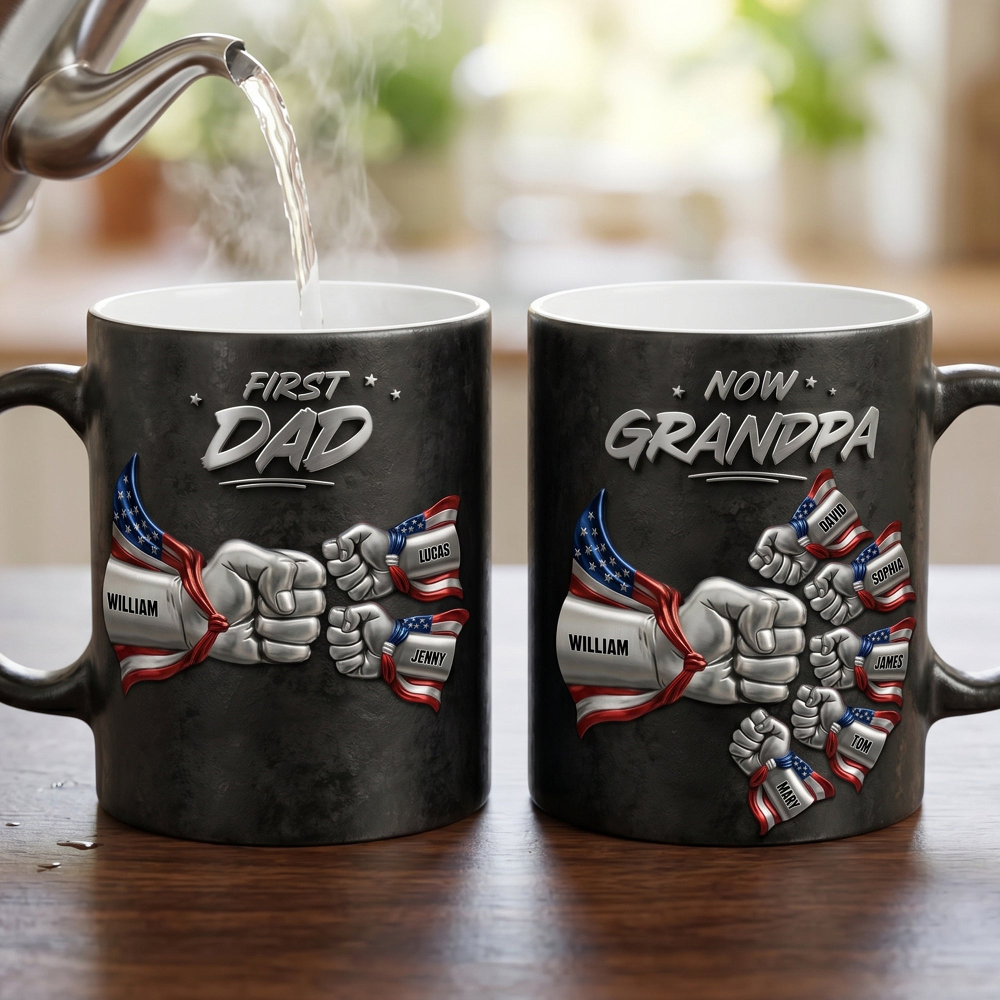 First Dad, Now Grandpa - Personalized Magic Mug for Meaningful Gifts Coffee Mug PopCulturePrints