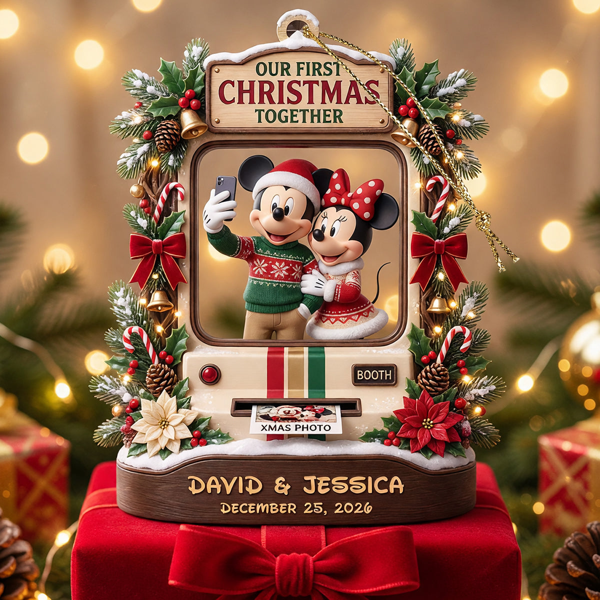 Our First Christmas Together Ornament - Personalized Gift for Couples