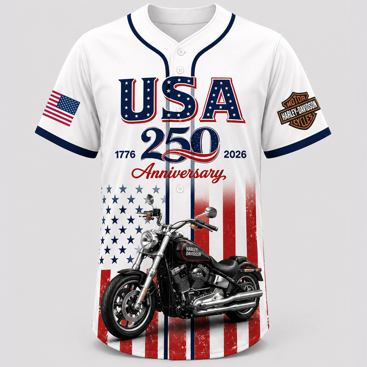 Ride in Style - Badass Motorcycle Jersey Shirt - Custom Photo Gift for Bikers