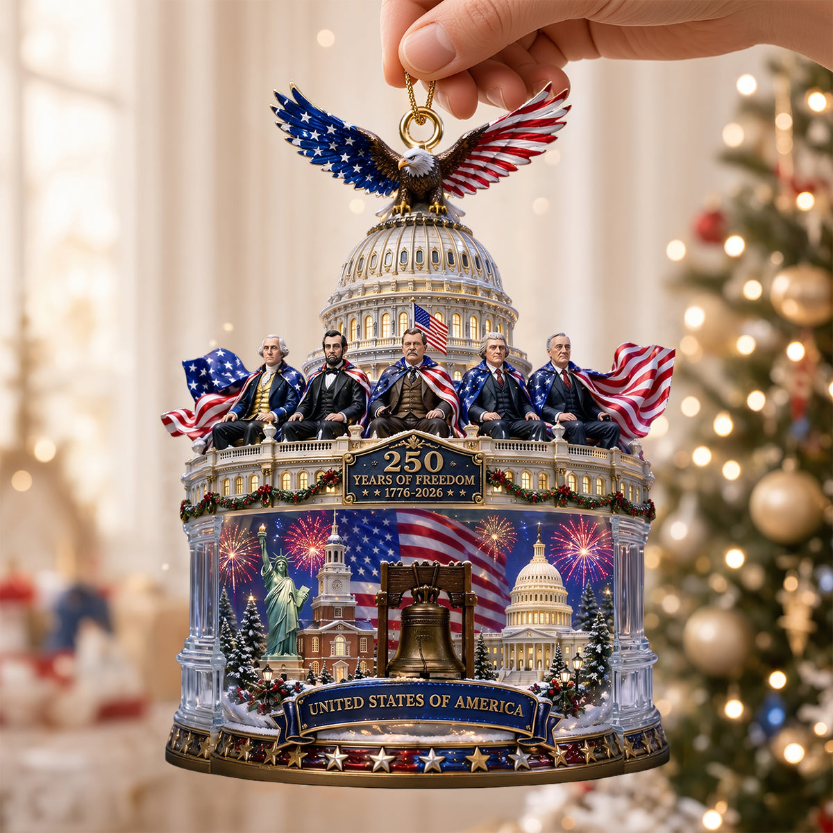 Celebrate Freedom: Free Dome Acrylic Ornament - Personalized Gift for Patriots
