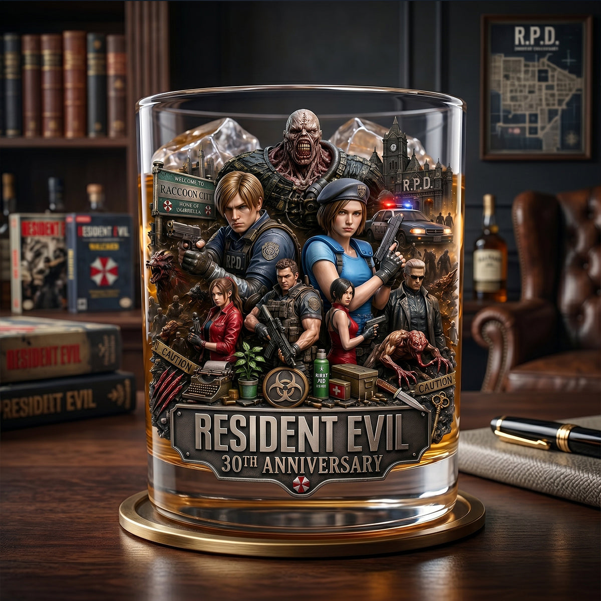 Celebrate 30 Years of Survival - Personalized Round Glass Gift