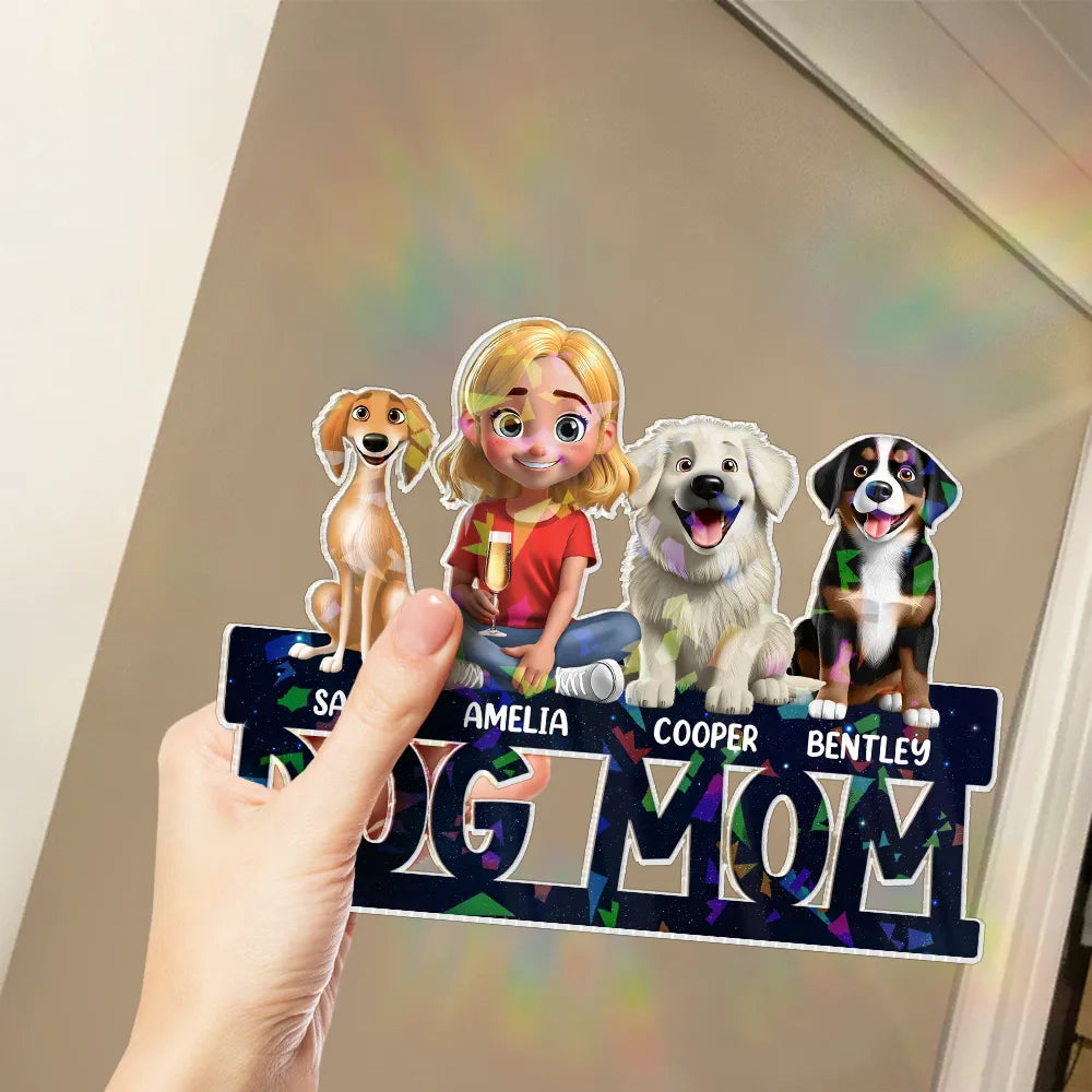 "A Special Love for Every Dog Mom" - Personalized Holographic Acrylic Plaque - Gift for Dog Moms, Dog Dads, and Pet Lovers Holographic Acrylic Plaque PopCulturePrints