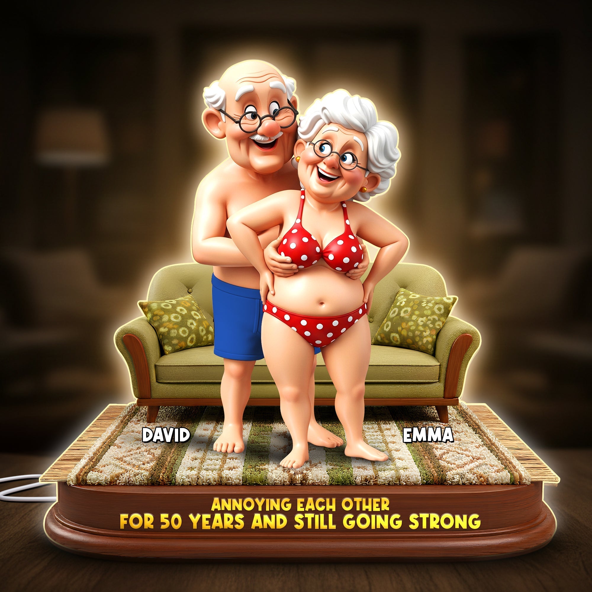 Annoying Each Other for 50 Years - Personalized Light Box Gift for Couples Light Box PopCulturePrints