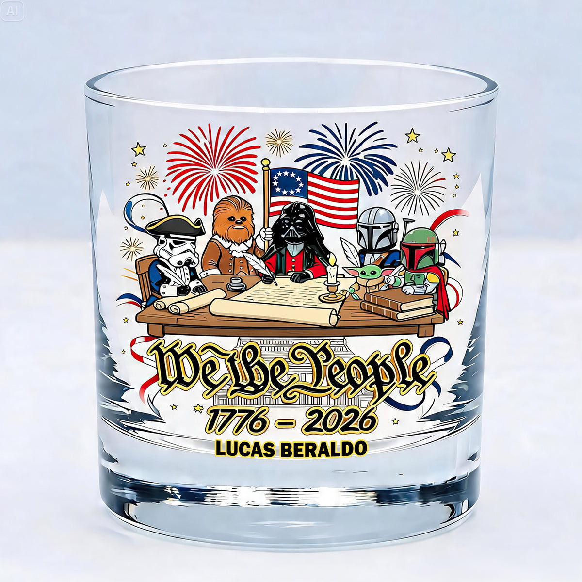 Celebrate Freedom: Personalized Drinking Glass for Patriots
