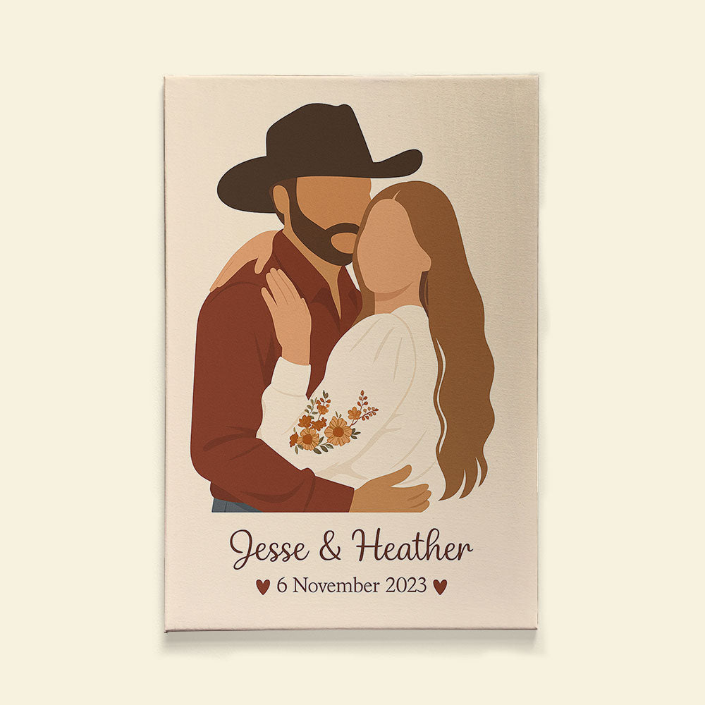 “Celebrate Love with Us” - Customizable Modern Minimalism Couple Canvas Print - Perfect Gift for Couples, Weddings & Anniversaries Poster & Canvas PopCulturePrints