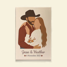 Load image into Gallery viewer, “Celebrate Love with Us” - Customizable Modern Minimalism Couple Canvas Print - Perfect Gift for Couples, Weddings &amp; Anniversaries Poster &amp; Canvas PopCulturePrints
