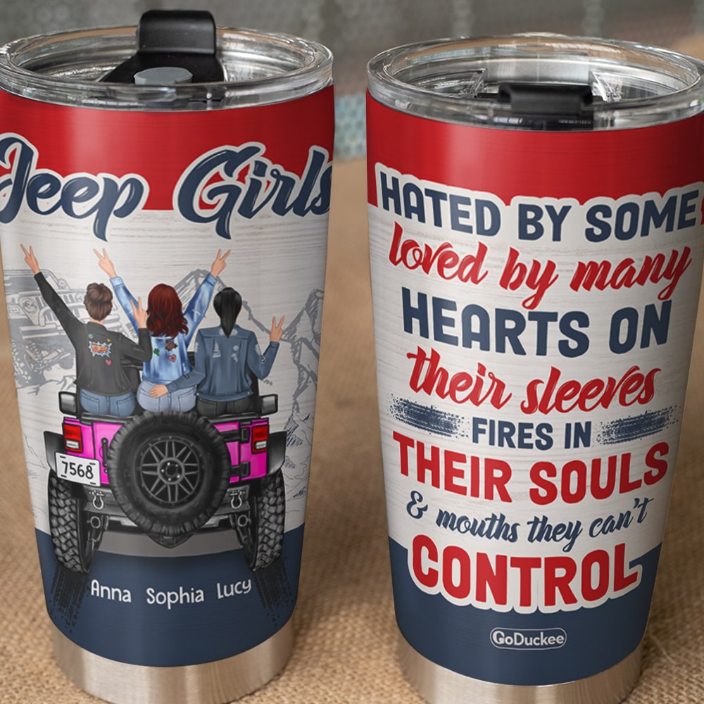 Personalized Jeep Girls Tumbler - Hated by Some, Loved by Many