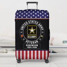 Load image into Gallery viewer, Personalized U.S. Army Veteran Luggage Cover
