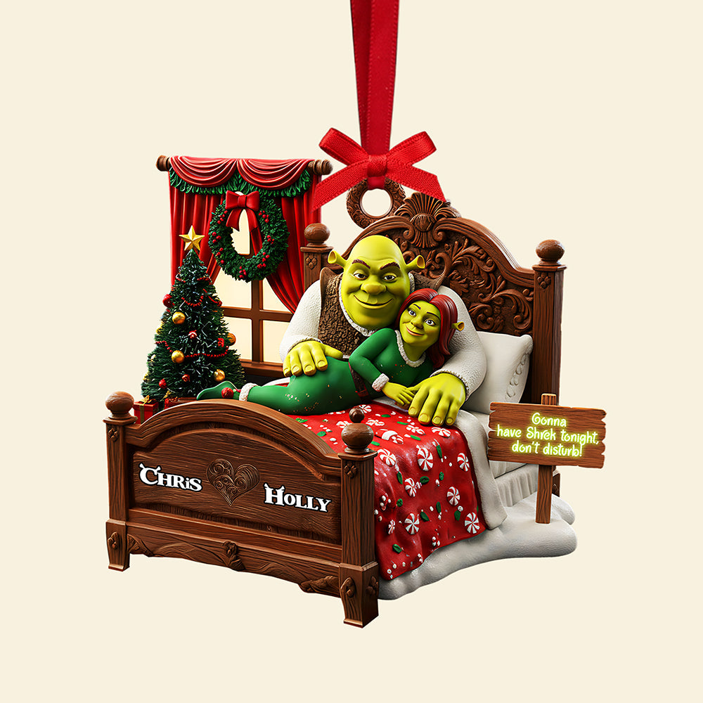 Naughty Couple Christmas Acrylic Ornament - Personalized Gift for Couples Ornament PopCulturePrints