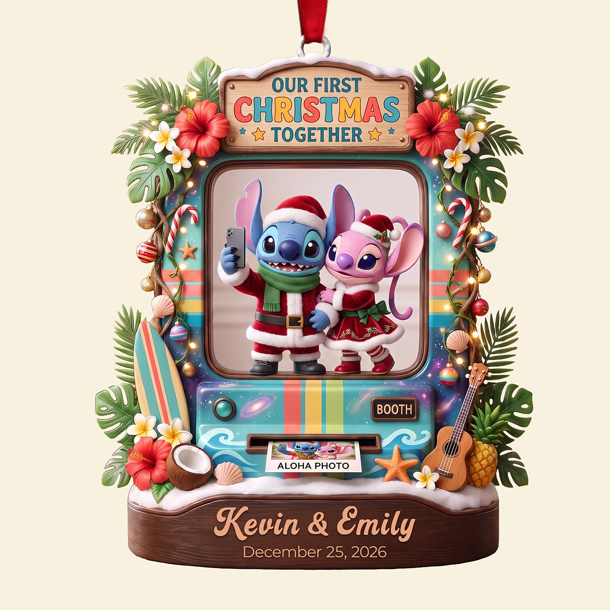 Our First Christmas Together Ornament - Custom Gift for Couples