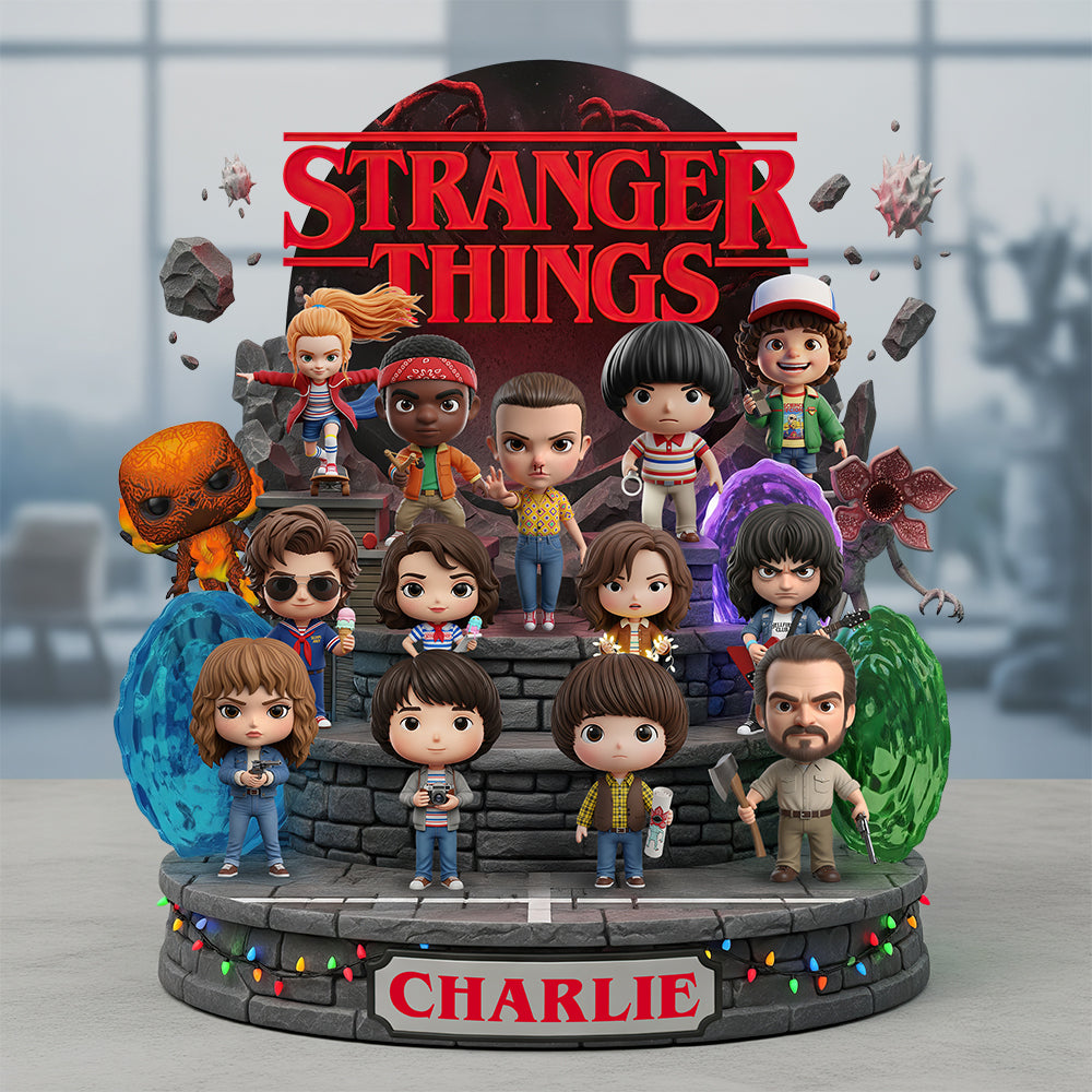 "Experience the Upside Down!" - Personalized Movie Lovers Acrylic Plaque - Perfect Gift for Fans of Stranger Things Shaped Plaques PopCulturePrints