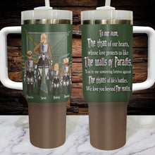 Load image into Gallery viewer, Custom Anime-Inspired Tumbler for Mom - Attack on Titan Theme Tumbler Cup PopCulturePrints

