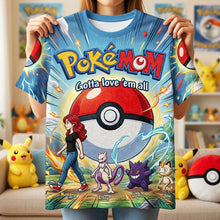 Load image into Gallery viewer, "Gotta Love 'Em All!" - Personalized Adventure Mom 3D Shirt - Unique Gifts for Moms &amp; Grandmas AOP Products PopCulturePrints
