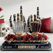 Load image into Gallery viewer, Till Our Last Breath - Skeleton Wedding Acrylic Plaque | Personalized Gift for Couples Shaped Plaques PopCulturePrints
