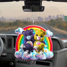 Load image into Gallery viewer, Personalized Rainbow Couple Car Hanging Ornament - Joyful Gift for Lovebirds Ornament PopCulturePrints
