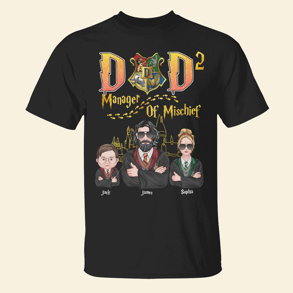 Personalized Manager of Mischief Dad T-Shirt